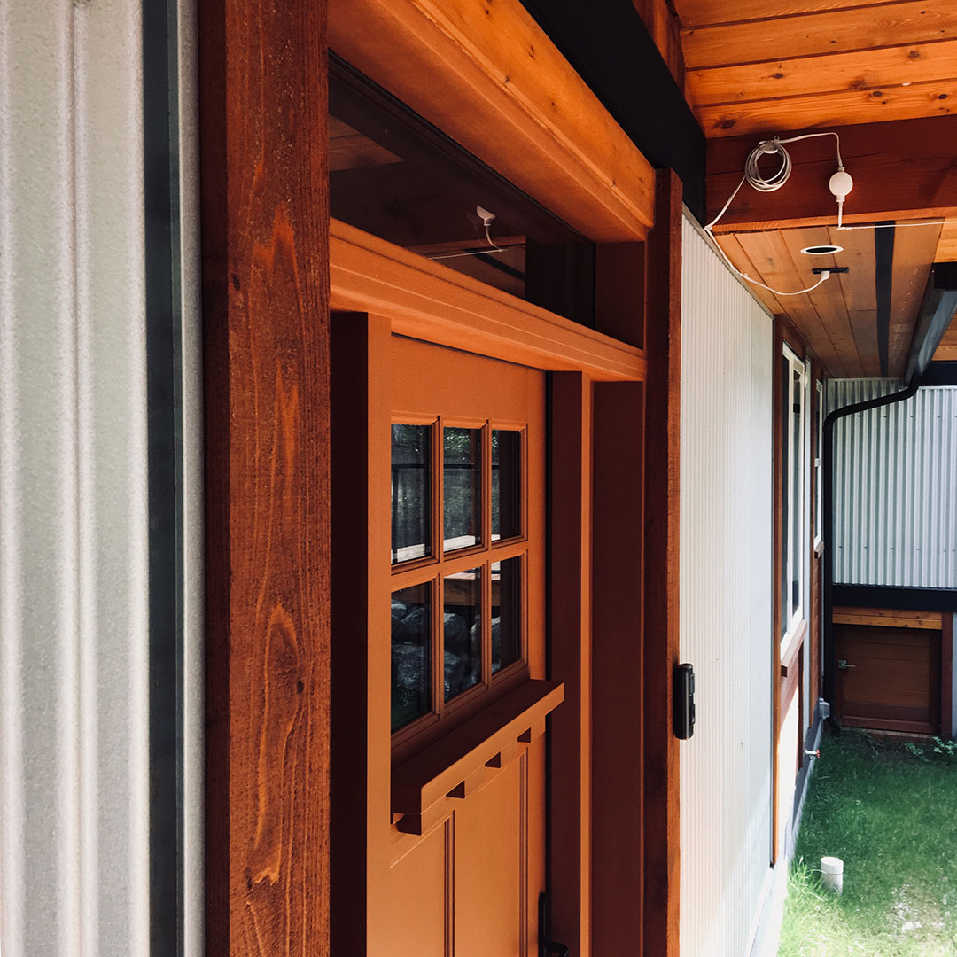 Custom wooden front door