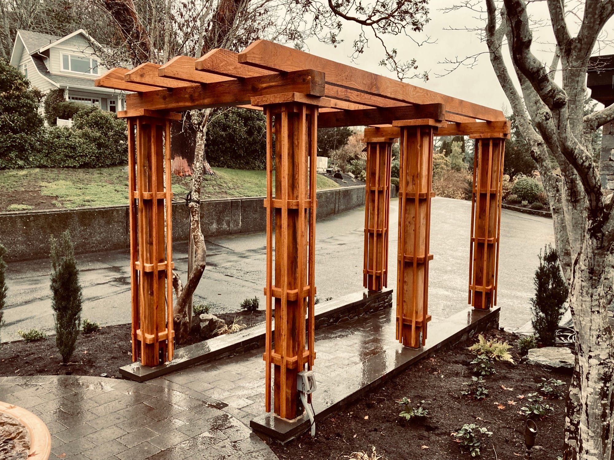 Garden path trellis