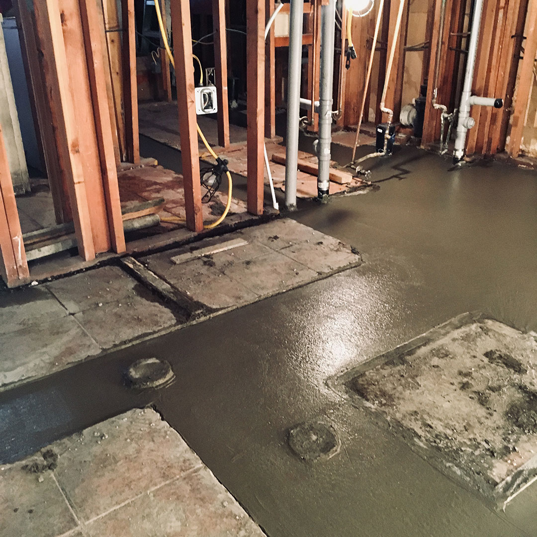 Remedial concrete pour